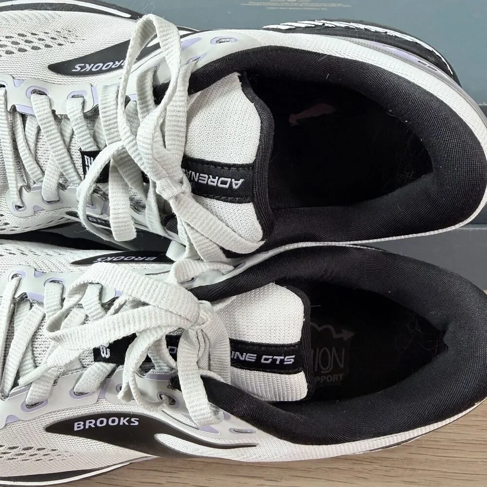 Brooks Adrenaline GTS 23 Grey Purple Running Shoes Women's Size 10B